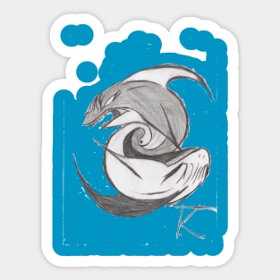 Piscean Sharks Sticker